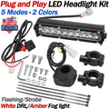LED Headlight Light Bar Kit for Kawasaki KLX110 KLX140 (2008–2022)