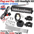 LED Headlight Light Bar Kit for Kawasaki KLX110 KLX140 (2008–2022)