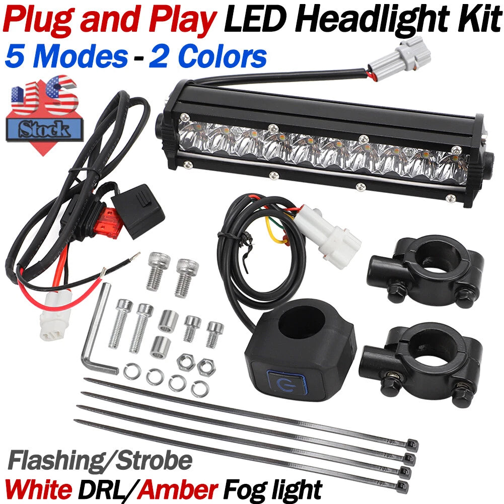 LED Headlight Light Bar Kit for Kawasaki KLX110 KLX140 (2008–2022)