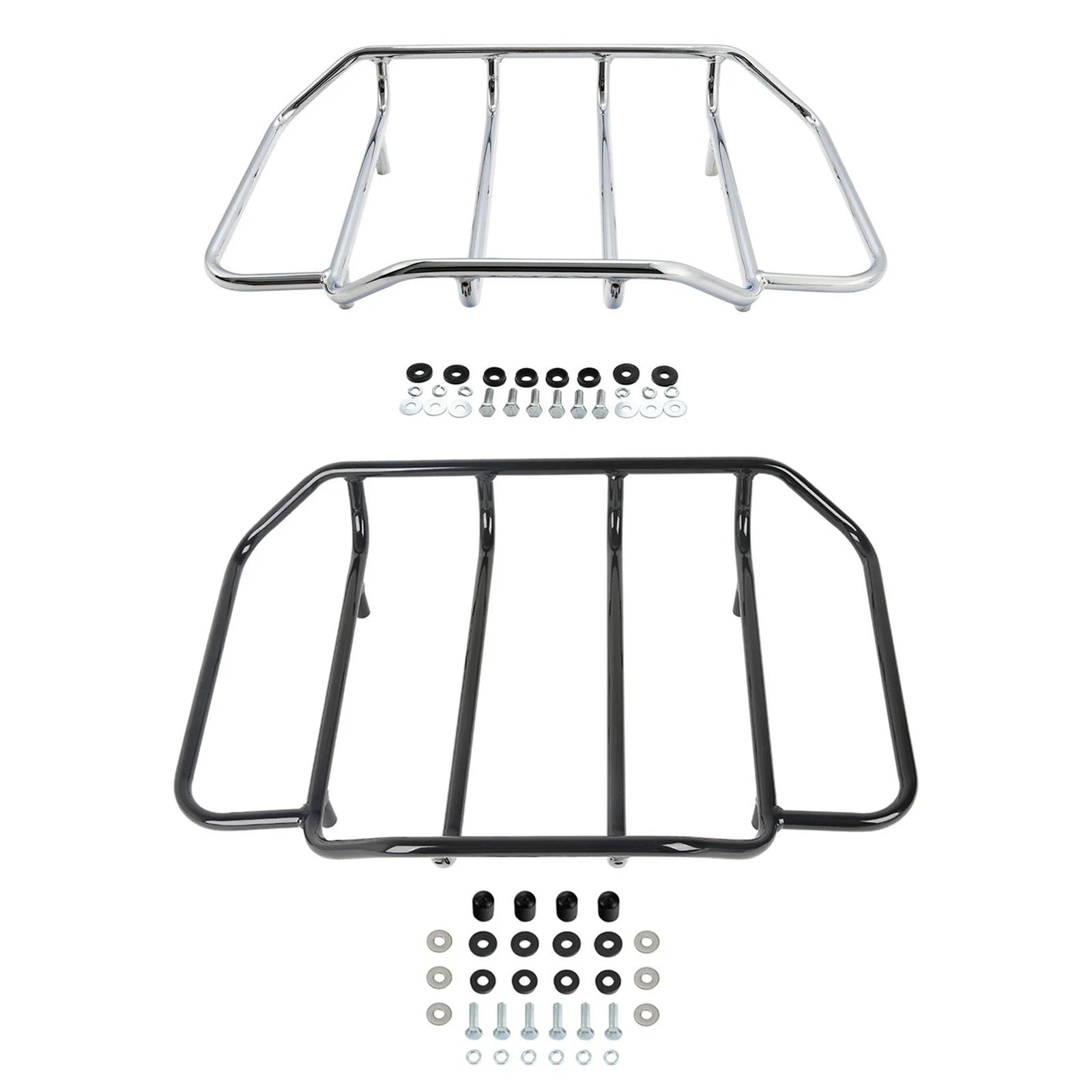 Chrome/Black Trunk Top Luggage Rack for Harley Road Glide (1984–2024)