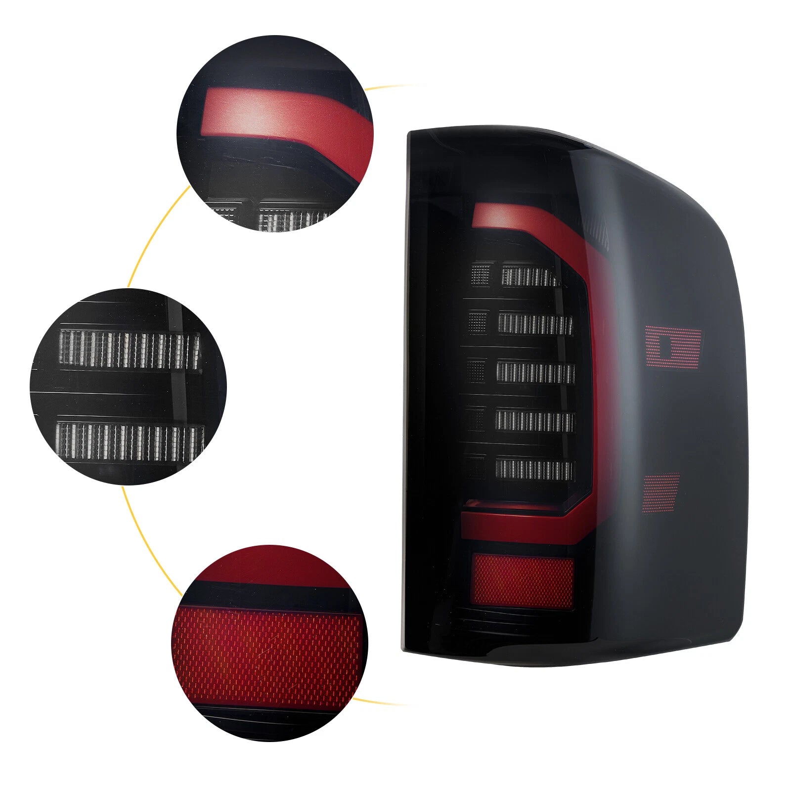 Black LED Tail Lights Brake Lamps for Chevrolet Silverado (2007-2013)