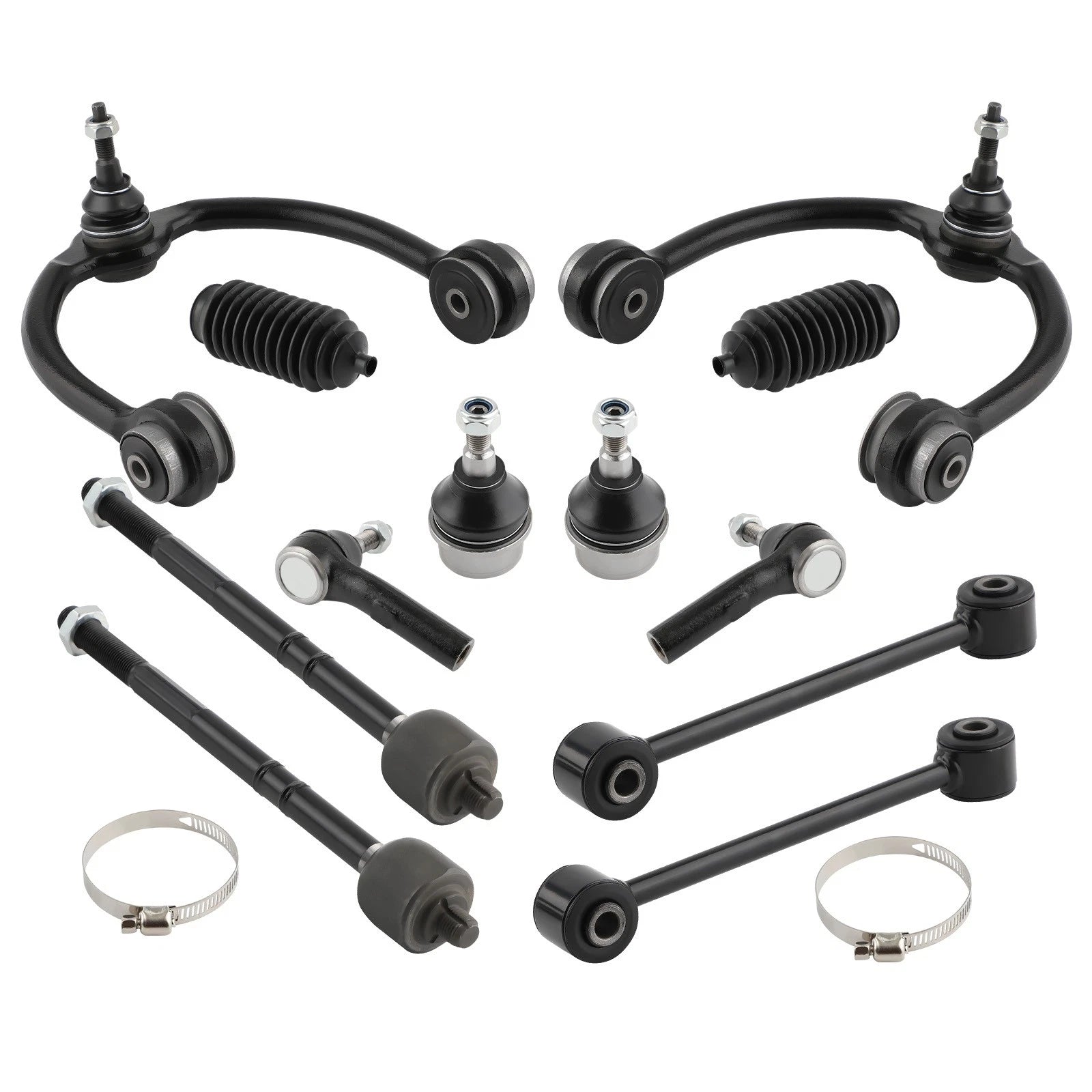12PC Front Upper Control Arms Ball Joints for Jeep Grand Cherokee Commander (2005–2010)