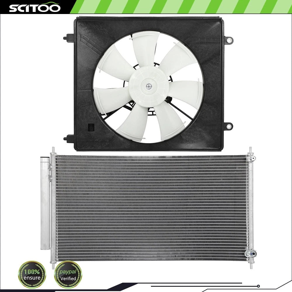 AC Condenser and Cooling Fan Assembly Kit for Honda Accord (2013–2017)