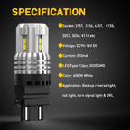 2X DRL White LED Bulbs for Chevy Silverado 1500 (2014–2019)