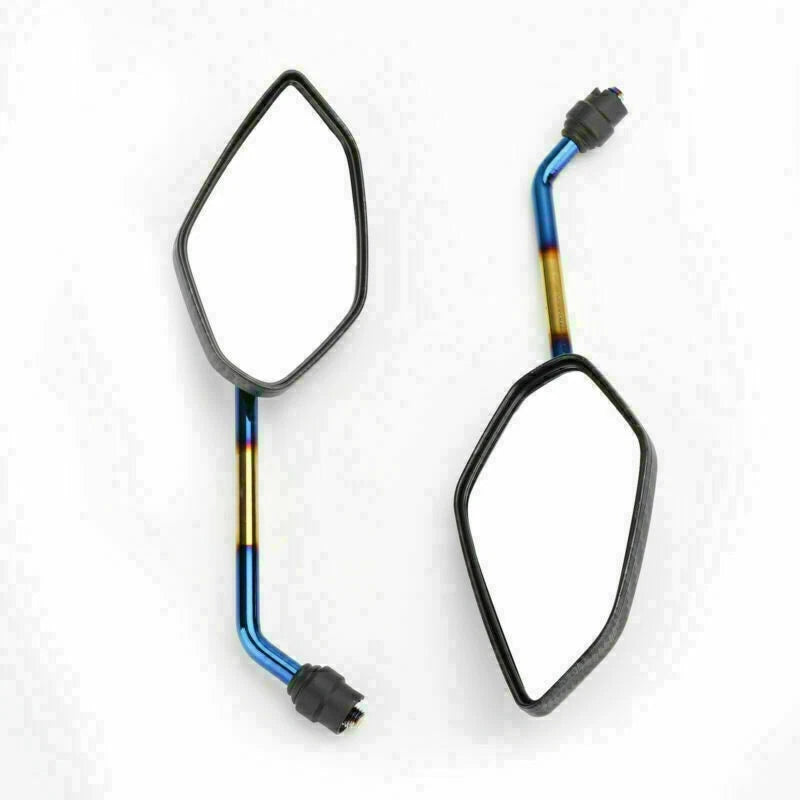 Carbon 10mm Thread Motorbike Mirrors Universal Pair for Motorbike/Scooter