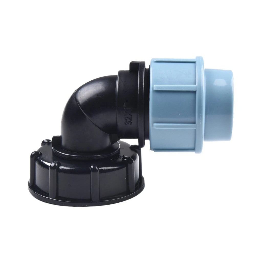 2X Garden Pipe Elbow Outlet Connector for IBC Tank (20/25/32mm)