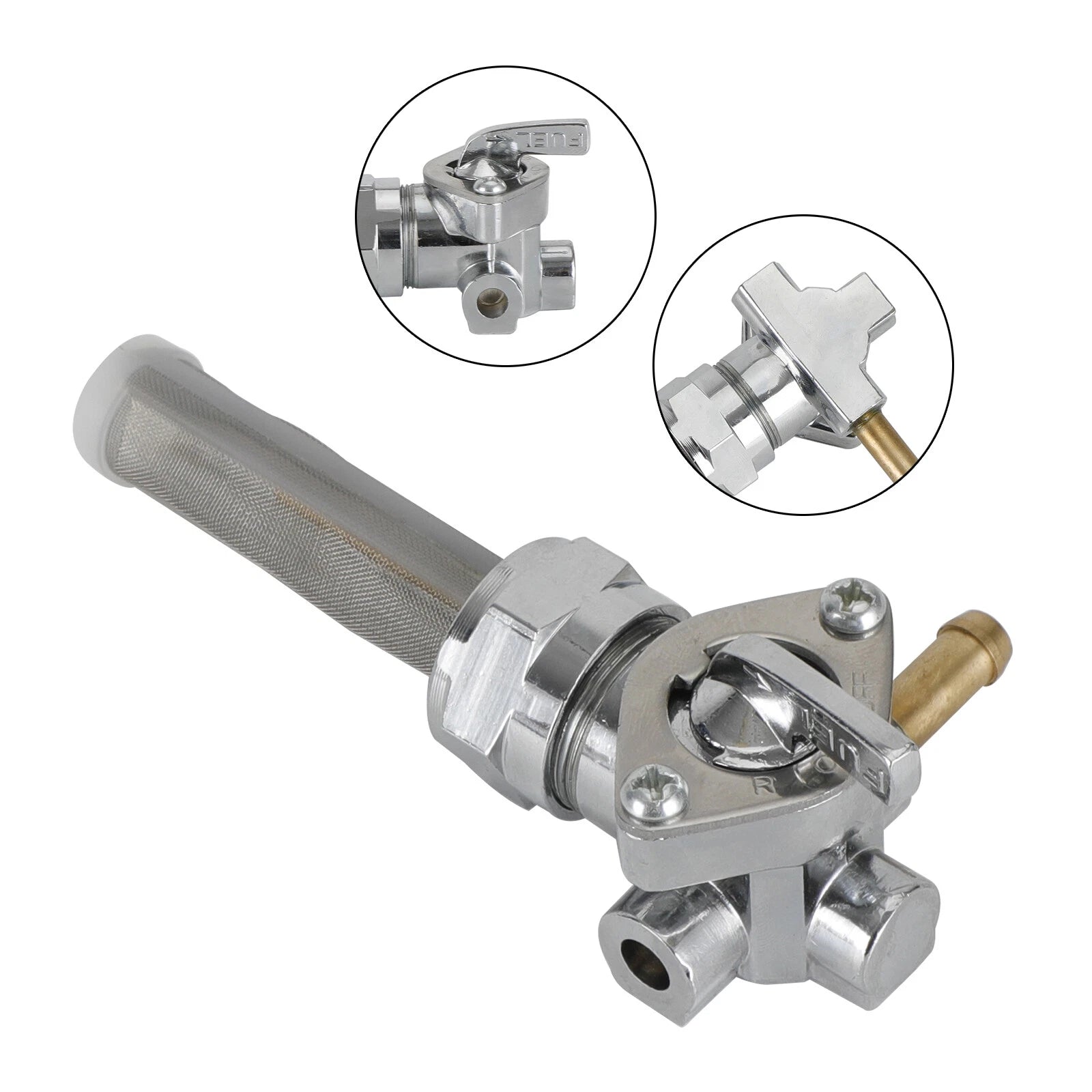 Fuel Cock Valve Petcock for Harley FLHS FLHTC FLST (1986–1990)