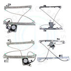 Set of 4 Power Window Regulators for Chevy Avalanche 1500 (2002–2006) w/ Motor