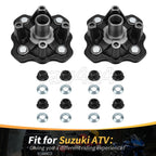 2 Front Wheel Hubs w/ Nuts for Suzuki Eiger 400, Vinson 500 (2002–2007) 54110-38F20