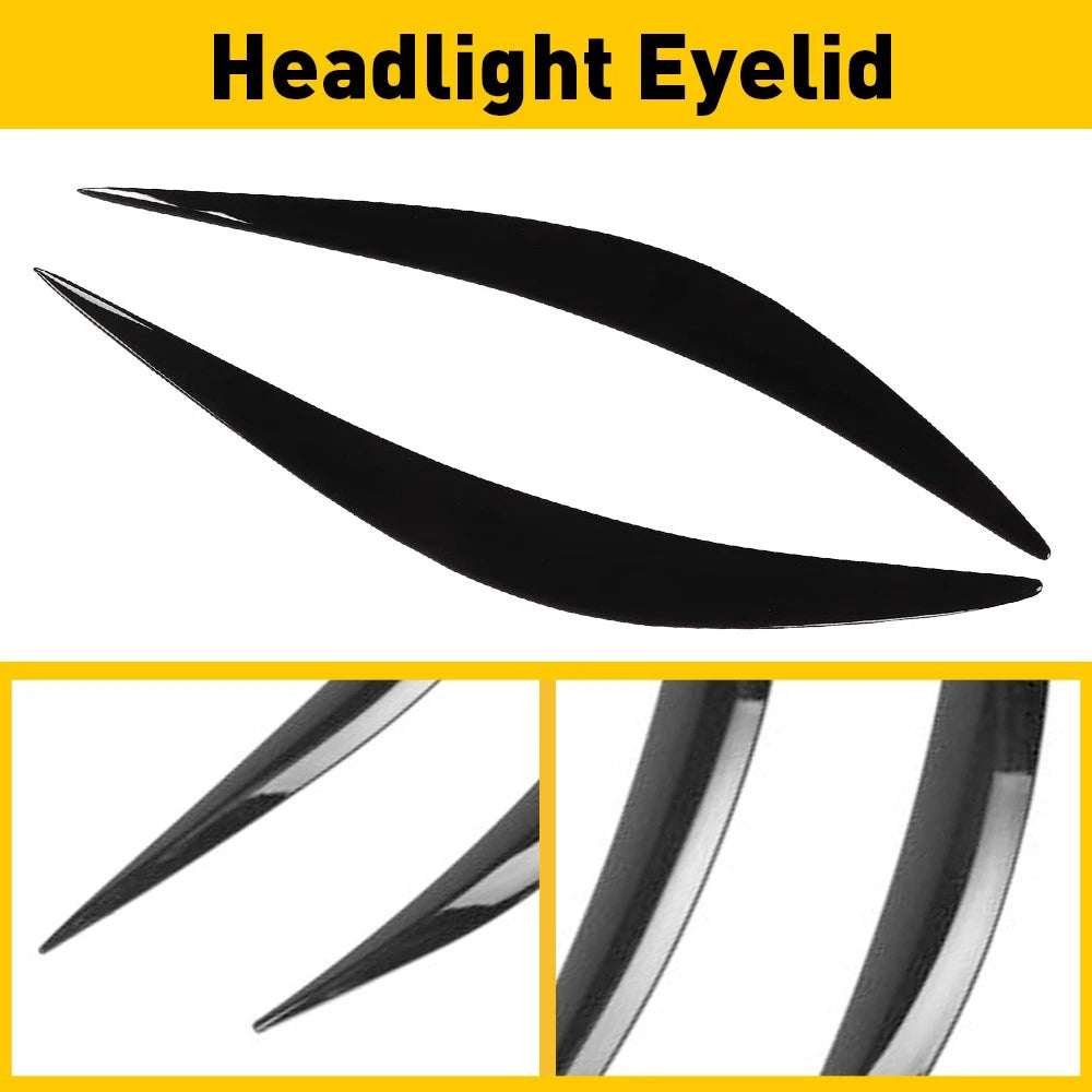 Glossy Black Headlight Eyelid Eyebrow Cover for Infiniti Q50 (2014â2021)