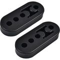 Black Rubber Exhaust Mount Bracket Hanger Insulator for 4 Holes (2-Pack)
