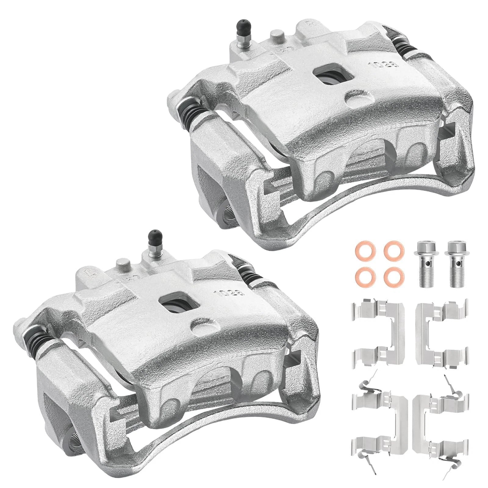 Front Brake Calipers Pair w/ Bracket for Nissan Sentra (2007-2019)