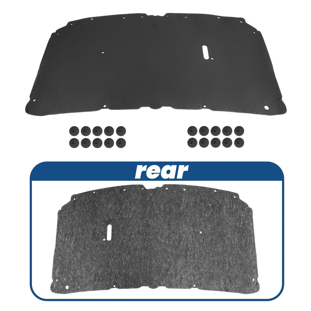 Hood Insulation Pad w/Clips for Ford F250 F350 F450 Excursion (1999–2007)