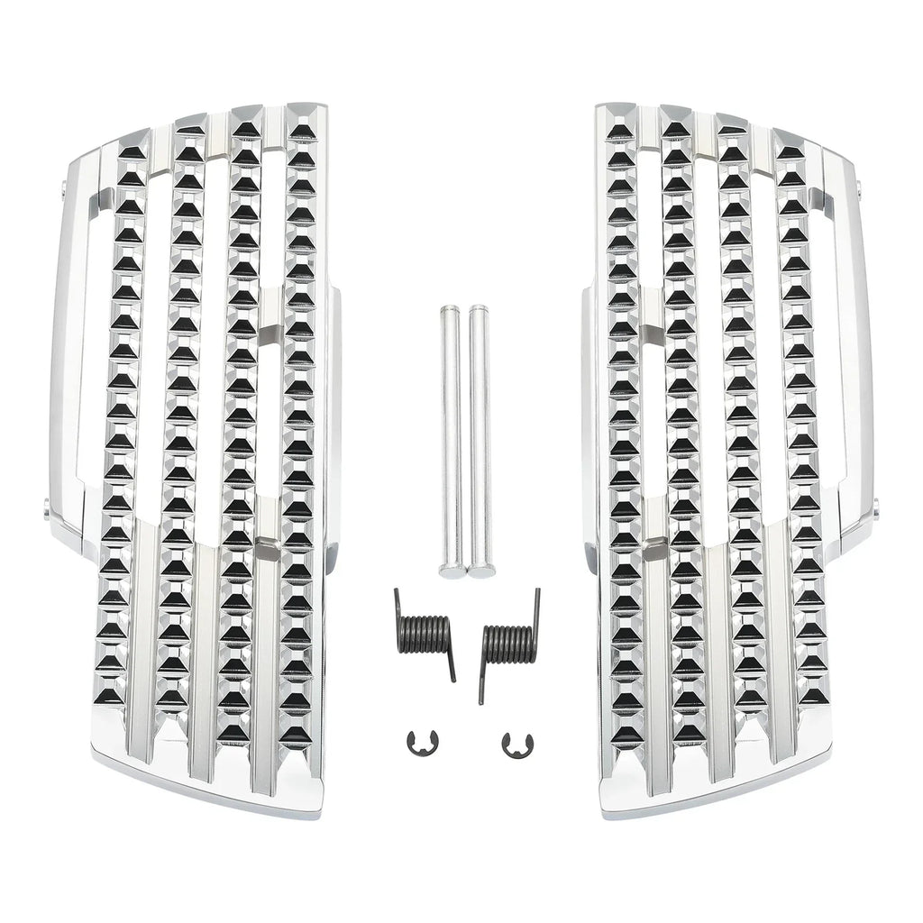 Chrome Driver Footboard & Bracket for Harley Softail Deluxe (2018-2025)