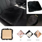 Genuine Sheepskin Black Car Seat Cover Cushion
