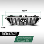 Front Bumper Upper Grille for Hyundai Sonata (2015–2017)