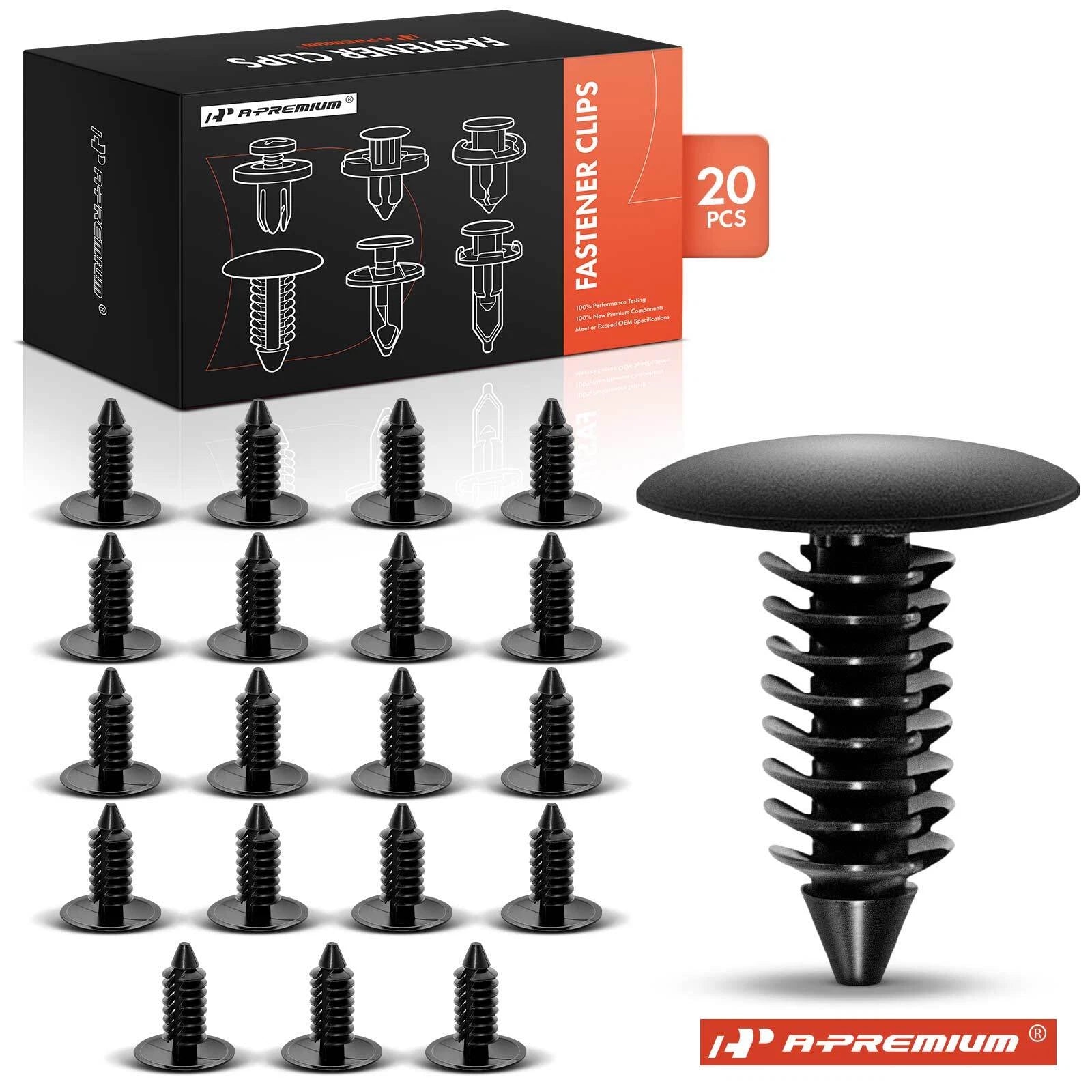20-Pack 8mm Nylon Radiator Fender & Bumper Retainer for Ford GMC 