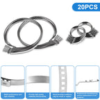 Set of 40 Universal Adjustable CV Joint Boot Crimp Clamps