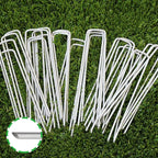 Set of 100 Galvanized Landscape Staples 6" for Garden Use