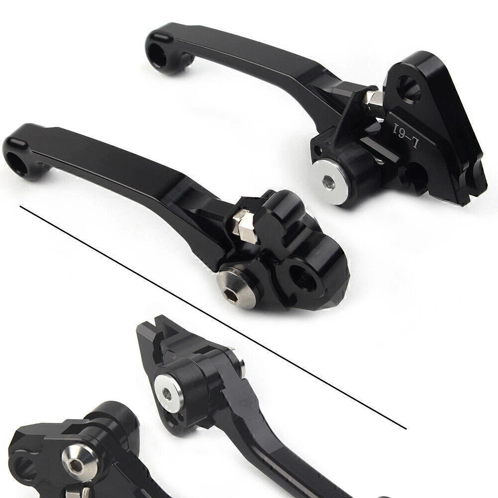 Black Pivot Dirt Clutch Brake Levers for Kawasaki KX250 (2005–2008), KX250F (2005–2012), KX100