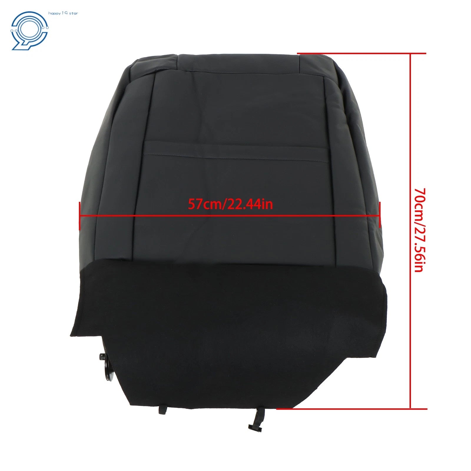 Set of 2 Black Leather Seat Covers for Ram 1500 (2013-2018)