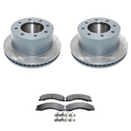 DuraGo Rear Rotors & Akebono ProACT Ceramic Brake Pads for Sierra 3500 HD (2007–2019)
