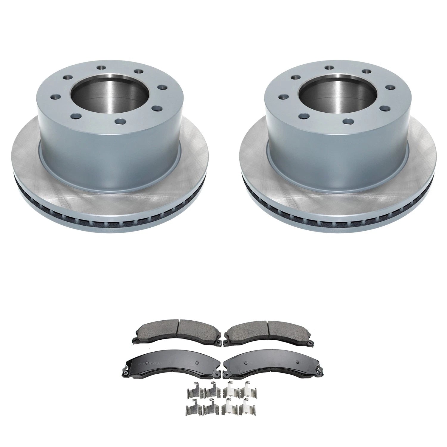 DuraGo Rear Rotors & Akebono ProACT Ceramic Brake Pads for Sierra 3500 HD (2007–2019)