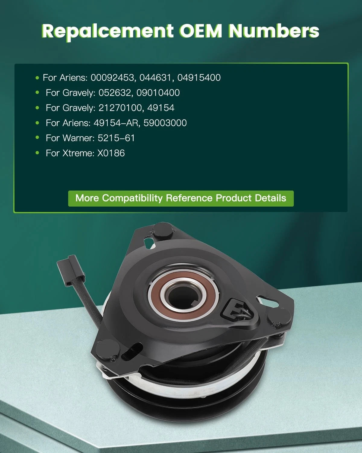 PTO Clutch for Snapper Lawn Mower (7017063, Warner 5215-14, Craftsman 109550X)