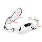 Pair of Round Rear View Mirrors for Universal Motorcycle (8mm 10mm)