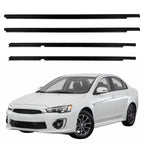 Set of 4 Window Weatherstrip Door Seal Belts for Mitsubishi Lancer (2008–2017)