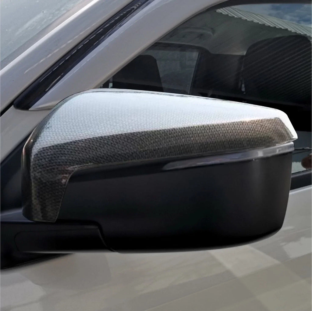 Carbon Fiber Black Mirror Cover Trim for Isuzu D-Max, MU-X (2020-2022)
