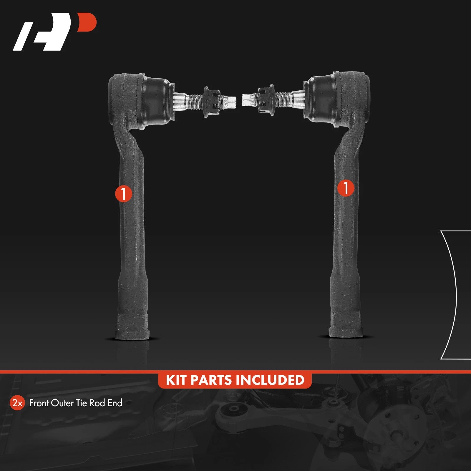 2X Front Outer Tie Rod End for Hyundai Sonata (2018–2021) Kia Optima (2019–2020)