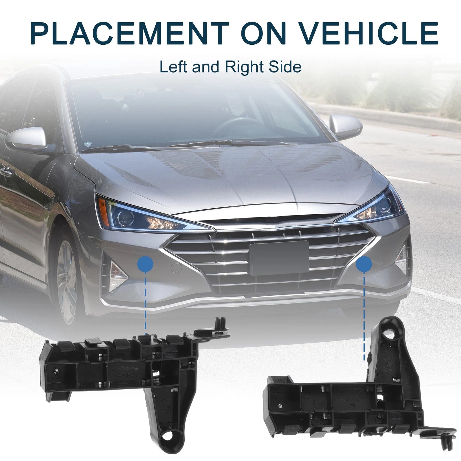 1 Pair Front Bumper Retainer Bracket No. 71198TG0T01/71193TG0T01 for Honda Jazz (2002–2008)
