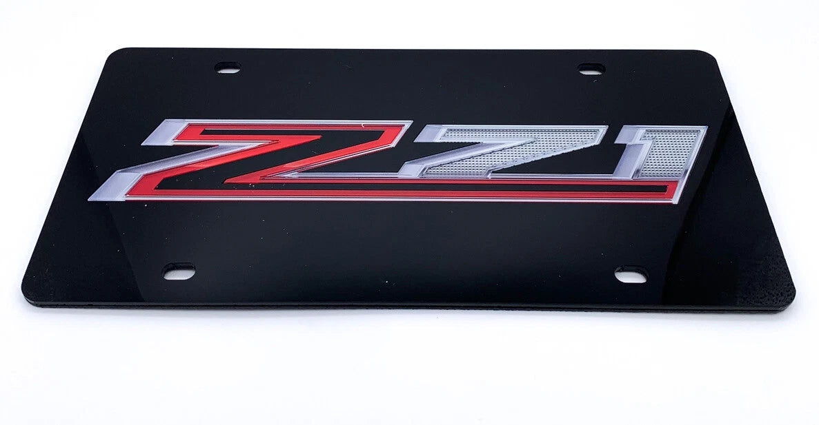 Acrylic Premium Black License Plate for Chevrolet Z71 (2014–2024)
