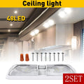 Set of 2 12V Double Dome Lights for RV Camper Trailer Truck