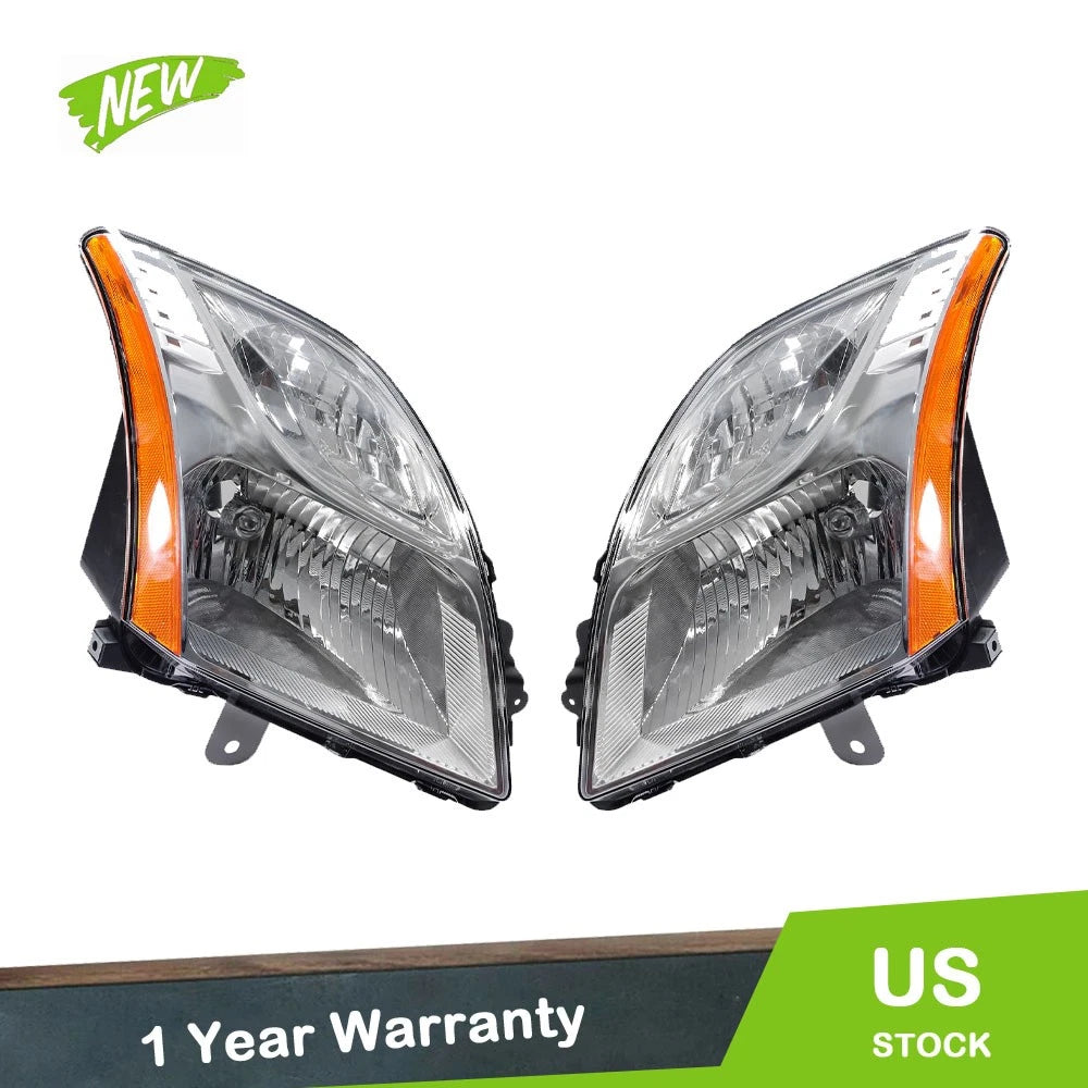 Set of 2 Halogen Headlight Assemblies for Nissan Sentra (2010–2012)