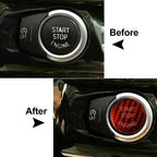 Keyless Start Button Cover Carbon Fiber Red for BMW F-Chassis (1-6)