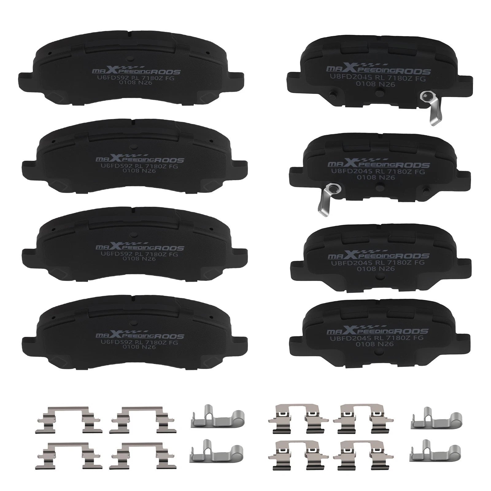 Set of 4 Ceramic Brake Pads for Mitsubishi Outlander/RVR (2013–2019)