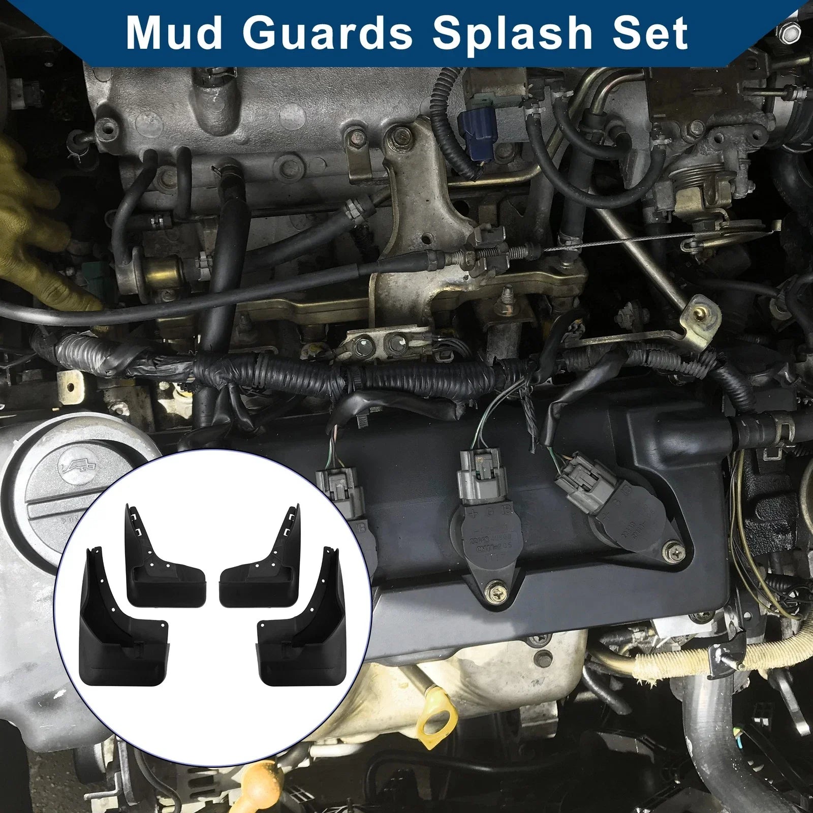Mud Flaps Splash Guards Set for Mercedes-Benz GLE (2015-2019)
