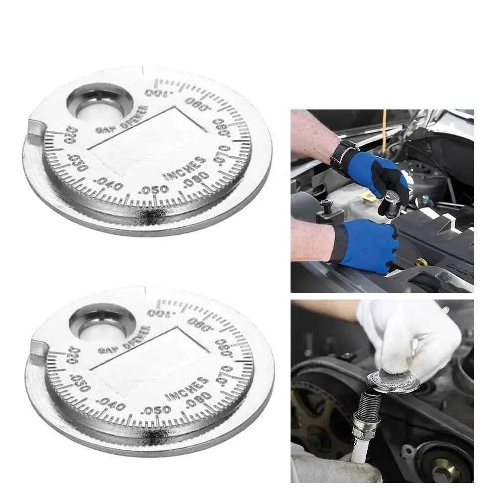 2X Spark Gap Gauge Coin Type Tool for Measurement 0.020 to 0.100 Inch