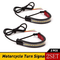 4pcs LED Signal Turn Daytime Running Light Strips for Motorcycle