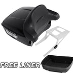 Trunk Backrest Pad Mount Rack for Harley Fat Boy FLSTF (2008–2016)
