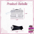 Bling Handbag Heart Shaped Auto Air Conditioning Clip Charm Set (Combo)