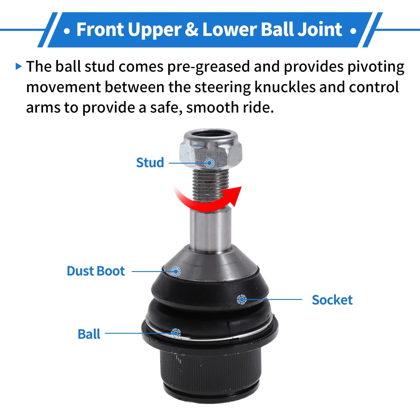 2X Lower Ball Joints for Dodge Durango (2011–2023) No.K500372