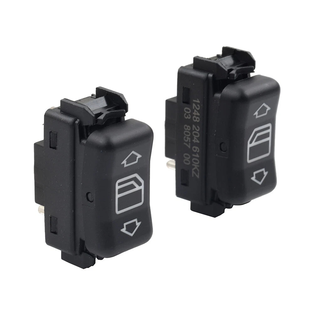 2Pcs Power Window Switch for Mercedes Benz (1985–1995) 1248204510 1248204610