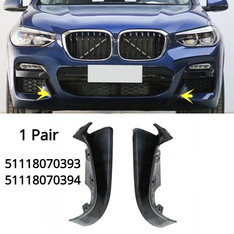 1 Pair Front Bumper Side Grille Trim LH+RH for BMW X3 X4 G01 G02 (2018–2021)