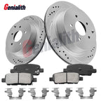 Set of 2 Rear Brake Rotors Ceramic Pads for Nissan Murano Pathfinder INFINITI QX60