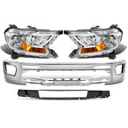 Chrome Amber Headlights Bumper with Fog Lights for Ford Ranger (2019–2023)