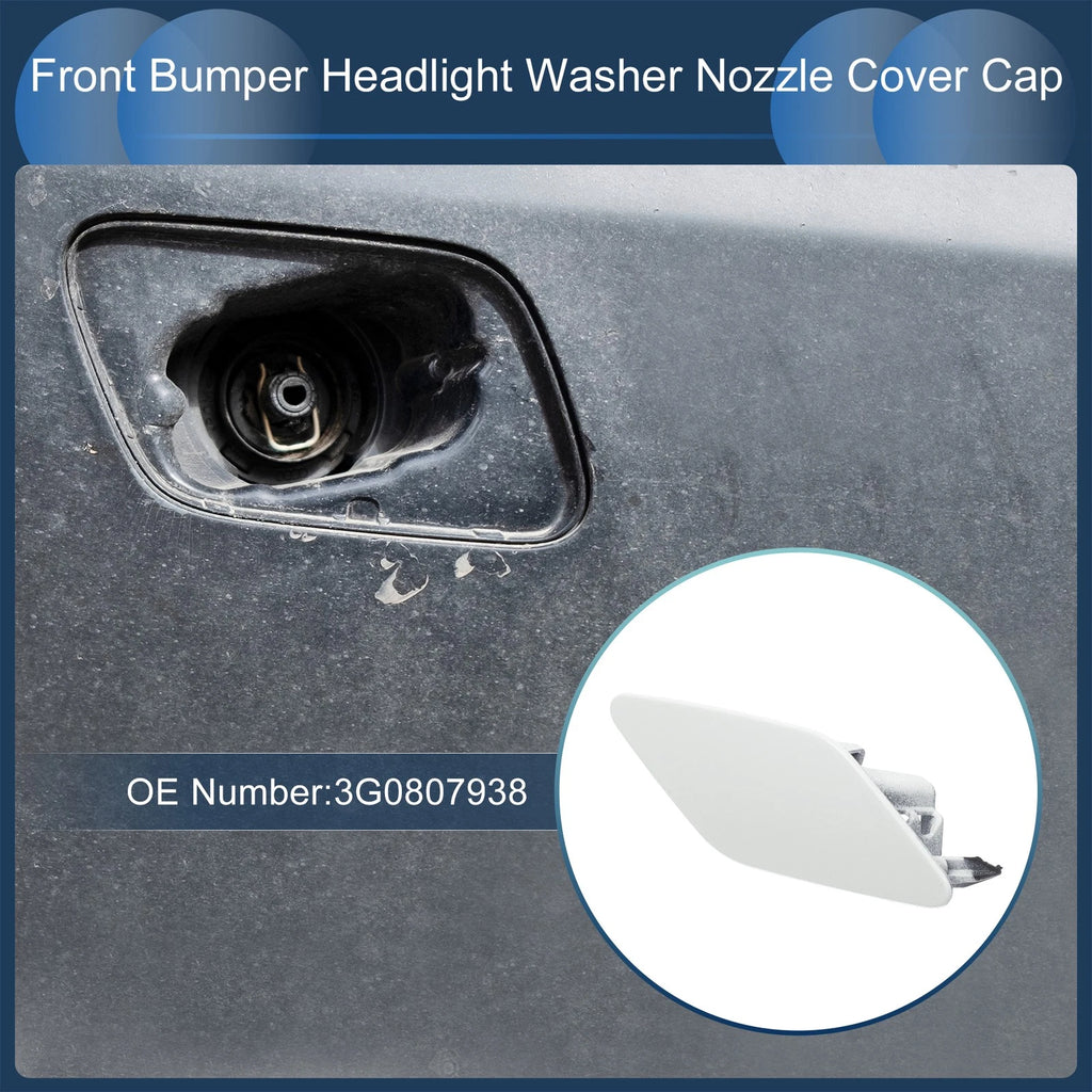 Front Right Washer Nozzle Cover Cap for Volkswagen Passat B8 (2015–2022) White