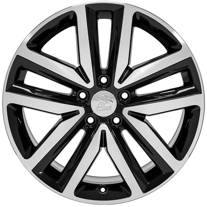18 Inch Machined Black Wheel Replacement for Volkswagen Passat (1998–2023)